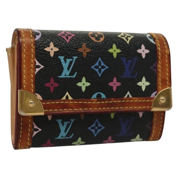 LOUIS VUITTON Monogram Multicolor Porte Monnaie Plat Purse M92656 LV Auth BA4299 - Picture 1 of 16